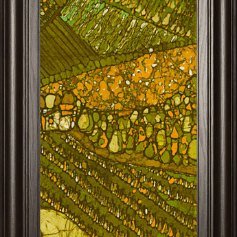 Vneyard Batik Il By Andrea Davis - Framed Print Wall Art - Green