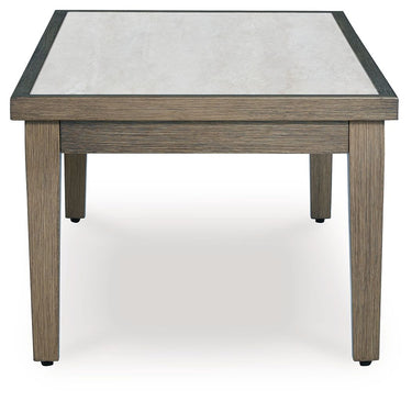 Rainier Ranch - Mesa de cóctel rectangular - Marrón/Beige