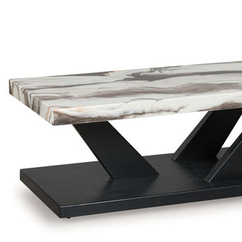 Cendill - Occasional Table Set (Set of 3) - Dark Brown / White / Black