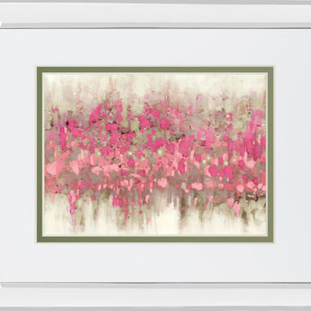 Crossing Abstract I Mirror Framed By DanMeneely - Pink