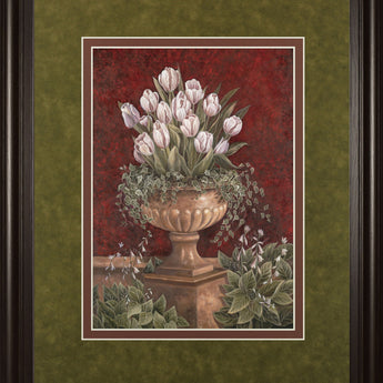 Alexa's Tulips By Betsy Brown - Framed Print Wall Art - Red