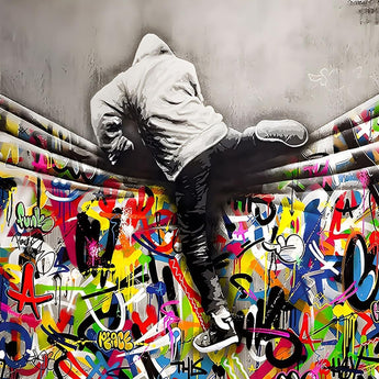Urban Breaker - 36" x 48" Framed Wall Art - Gray