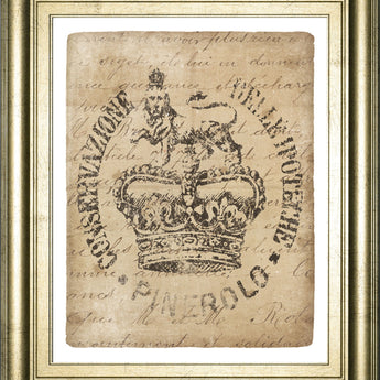 Vintage Seal IV V2 By Wild Apple Portfolio - Framed Print Wall Art - Beige