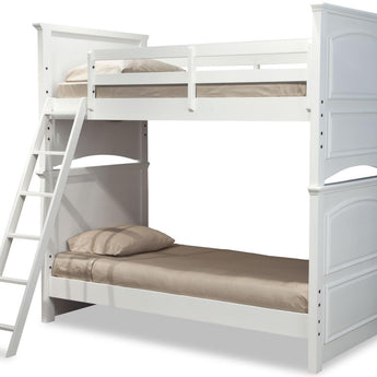 Madison - Twin Over Twin Complete Over Bunk Bed - White