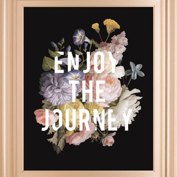 Floral Sentiment II Black By Wild Apple Portfolio - Framed Print Wall Art - Black