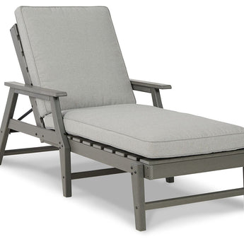 Visola - Chaise longue con cojín - Gris