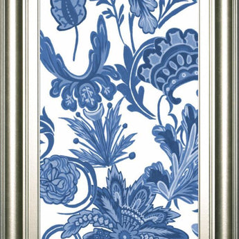18x42 Indigo Chintz V By Melissa Wang - Blue