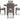 Wrenning - Dining Room Table Set (Set of 5) - Gray