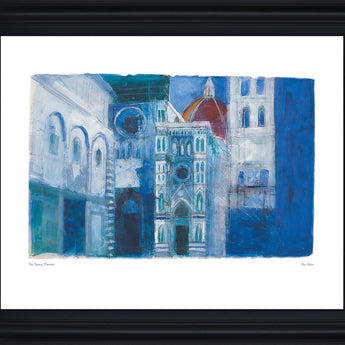 Azure Cathedral - 28" x 34" Framed Wall Art - Blue