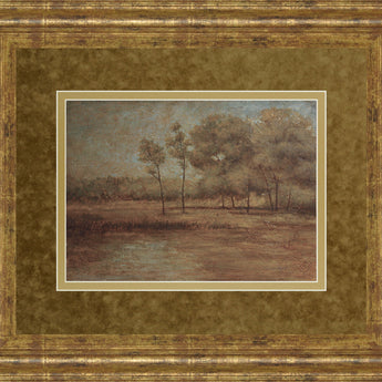 Woodland Solitude By Veronica Faust - Framed Print Wall Art - Light Brown
