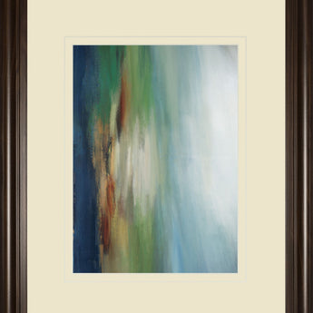 First Light By S. D'auguiar - Framed Print Wall Art - Blue