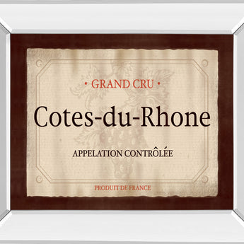 Cote Du Rhone By Paola Viveiros - Mirror Framed Print Wall Art - Beige