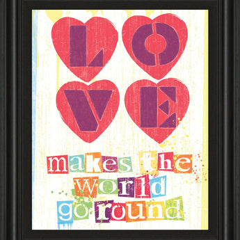 Must Be Love I By Tom Frazier - Framed Print Wall Art - Purple