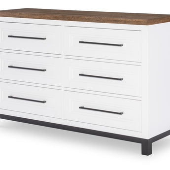 Dutton - Six Drawer Dresser - Natural White
