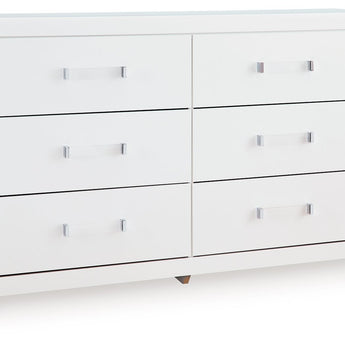 Maeling - Six Drawer Dresser - White