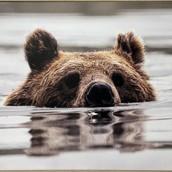 "Silent Watch" Canvas In Frame - Brown / Earthy Tones