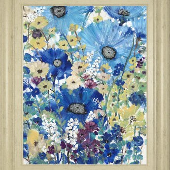 22x26 Garden Blues I By Tim OToole - Blue