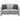 Apperson - Loveseat tapizado con brazos articulados - Gris claro