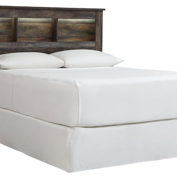Drystan - Queen Bookcase Headboard - Brown / Beige