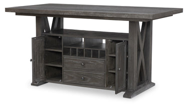 Briarwood - Complete Counter Height Table With Storage - Sable