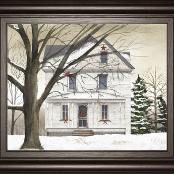 Winter Porch By Billy Jacobs - Framed Print Wall Art - Gray