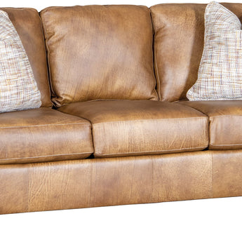 Mayo 3488 Series Contemporary Sofa with Track Arms - Leather