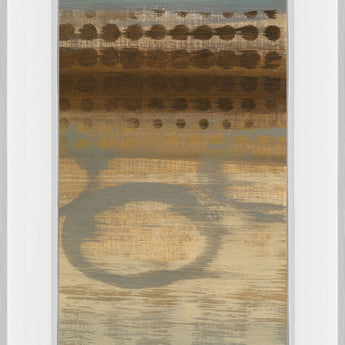 Movement Panel Il By Jeni Lee - Mirror Framed Print Wall Art - Light Brown