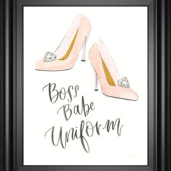 Boss Babe III By Jenaya Jackson - Framed Print Wall Art - White