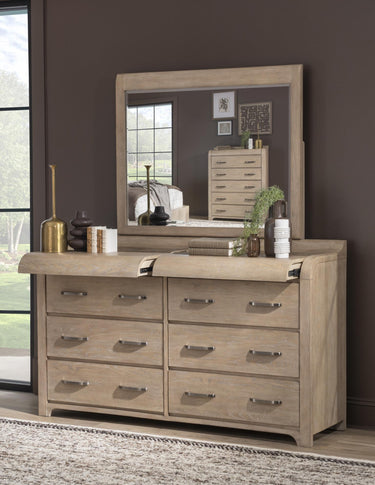 Flow - 6 Drawer Dresser - Sandstone