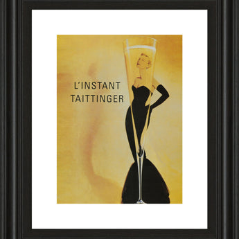 Taittinger - Framed Print Wall Art- Yellow - Yellow