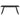Smith - Mesa de comedor rectangular de cerámica - Negra