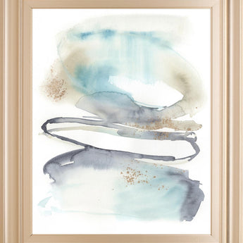 22x26 Spiral Bloom I By Jennifer Goldberger - White