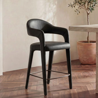 Martens - Counter Stool Leather - Black