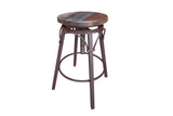Antique Stool With Iron Base Multicolor - Adjustable Height at Quality Home Furniture Mesquite