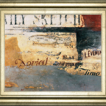 Zeppelin By Aliaga, C. - Framed Print Wall Art - Dark Gray