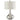 Junko - Lámpara de mesa Drum Shade - Cromo y blanco