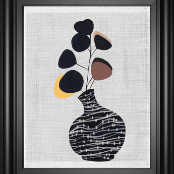 22x26 Decorated Vase with Plant I By Melissa Wang - Gray