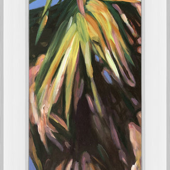 Wild Palm I By Suzanne Wilkins - Mirror Framed Print Wall Art - Dark Green