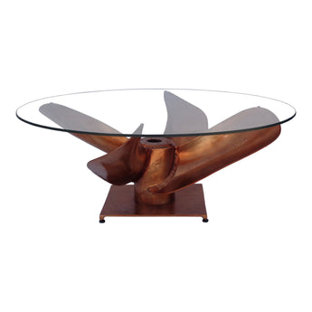 Arquímedes - Mesa de centro de aluminio - Marrón