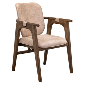 Silver - Upholstered Chair - Brown / Beige