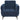 Lively - Chenille Upholstered Modern Track Arm Chair - Blue