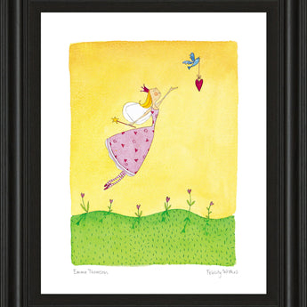 Felicity Wishes Il By Emma Thomson - Framed Print Wall Art - Yellow