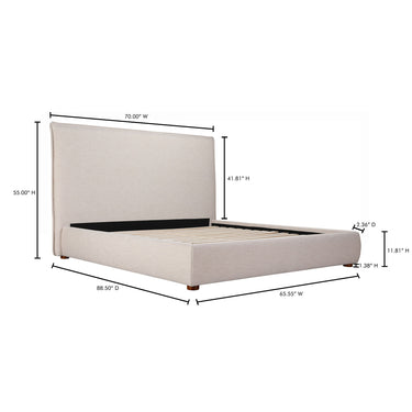 Luzon - Cabecero alto para cama tamaño queen - Trigo