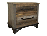 Loft 2 Drawer Nightstand Two Tone Gray / Brown - Accent Nightstands at Quality Home Furniture Mesquite