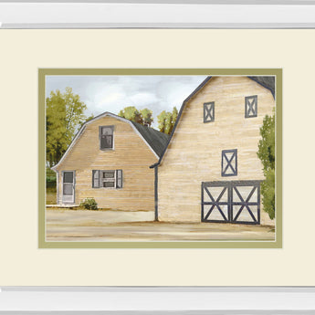 Contemporary Farm By Mark Chandon Mirrored Frame - Beige