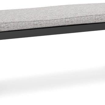 Beachcroft - Bench With Cushion - Black / Light Gray