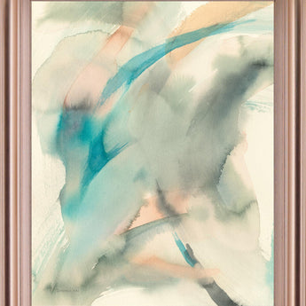 Tranquil Mist - 28" x 34" Framed Wall Art - Light Blue