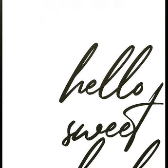 "Charming Greeting" Canvas In Frame - Black / White