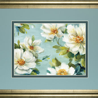 Reflections I Crop By Lisa Audit - Framed Print Wall Art - Blue
