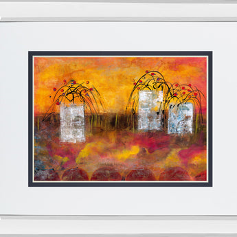 Old Boxes IV By Elliot - Mirror Framed Print Wall Art - Orange